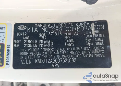 2013 Kia Soul from USA, damaged, VIN KNDJT2A50D7531083